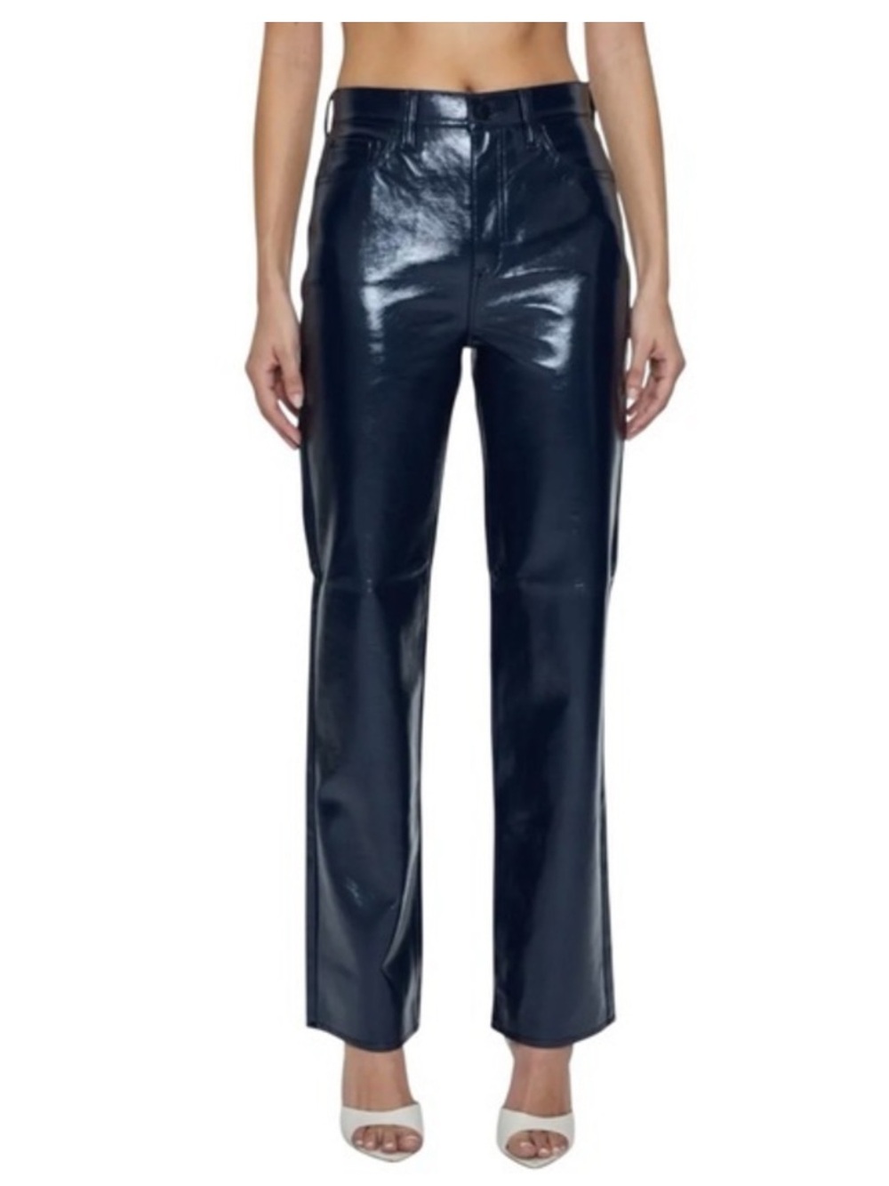 pistola Cassie Straight-Leg Faux Leather Pants in Black